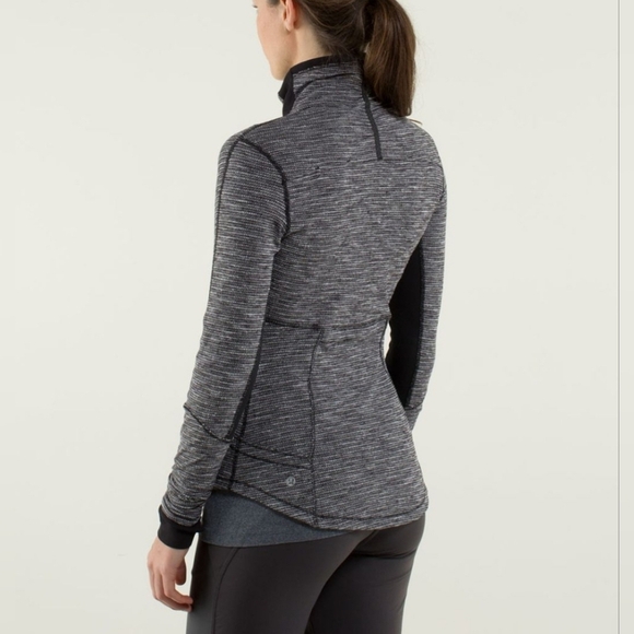 Lululemon Base Runner Half Zip Coco Pique Black White/Black long sleeve stretchy - Picture 10 of 11